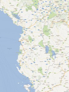 Harta e Shqiperise Google maps