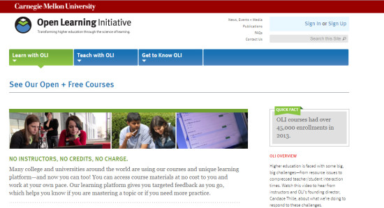 Carnegie Mellon Open Learning Initiative